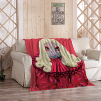 HKM-480275 Flannel Blanket with Cartoon Anime Print - Soft Polyester Fiber for Air Conditioning and Comfort