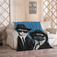 HKM-480275 Flannel Blanket with Cartoon Anime Print - Soft Polyester Fiber for Air Conditioning and Comfort