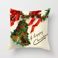 HKM-480339 Christmas Decorative Cushion Cover - 45x45 cm Polyester Pillow Cover for Living Room and Bedroom
