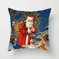 HKM-480339 Christmas Decorative Cushion Cover - 45x45 cm Polyester Pillow Cover for Living Room and Bedroom