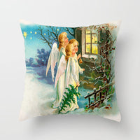 HKM-480339 Christmas Decorative Cushion Cover - 45x45 cm Polyester Pillow Cover for Living Room and Bedroom
