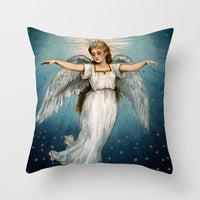 HKM-480339 Christmas Decorative Cushion Cover - 45x45 cm Polyester Pillow Cover for Living Room and Bedroom