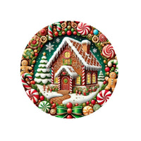 HKM-480403 Christmas Gingerbread Man Wooden Door Sign for Seasonal Decor and Home Styling