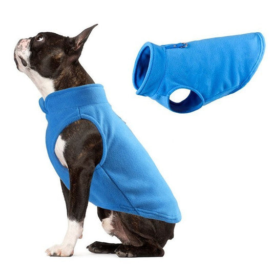 HKM-480531 Cozy Fleece Dog Jacket for Small Pets – Available in Multiple Colors and Sizes