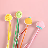 HKM-480595 Funny Cat Stick with Sounding Bells and Fruit-Shaped Tassels for Boredom Relief