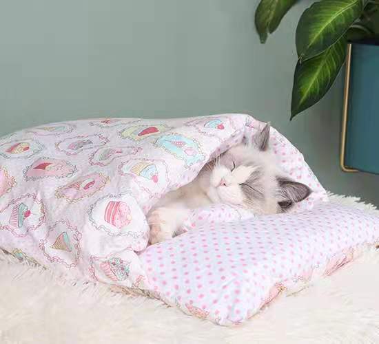 HKM-480659 Cat Sleeping Bag Fairy Cat Litter Wind Semi-Closed Autumn And Winter Warm Cat Kennel