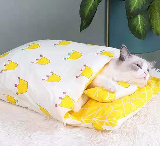 HKM-480659 Cat Sleeping Bag Fairy Cat Litter Wind Semi-Closed Autumn And Winter Warm Cat Kennel