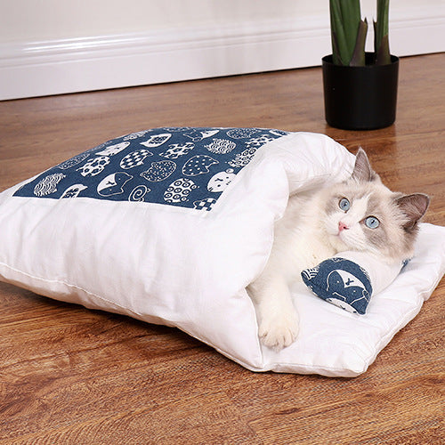 HKM-480659 Cat Sleeping Bag Fairy Cat Litter Wind Semi-Closed Autumn And Winter Warm Cat Kennel