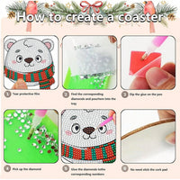 HKM-480915 Christmas Cartoon Diamond Art Painting Garden Stakes and DIY Full Drill Kits for Home Decor