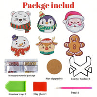 HKM-480915 Christmas Cartoon Diamond Art Painting Garden Stakes and DIY Full Drill Kits for Home Decor