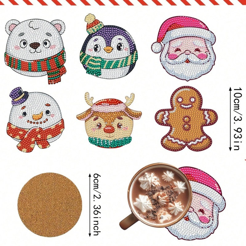 HKM-480915 Christmas Cartoon Diamond Art Painting Garden Stakes and DIY Full Drill Kits for Home Decor