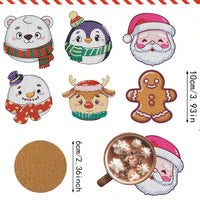HKM-480915 Christmas Cartoon Diamond Art Painting Garden Stakes and DIY Full Drill Kits for Home Decor