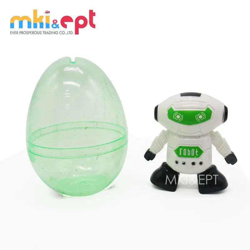 HKM-480915 Super Surprise Wind-Up Robot Capsule Toy for Kids, Fun Mini Robot Eggs