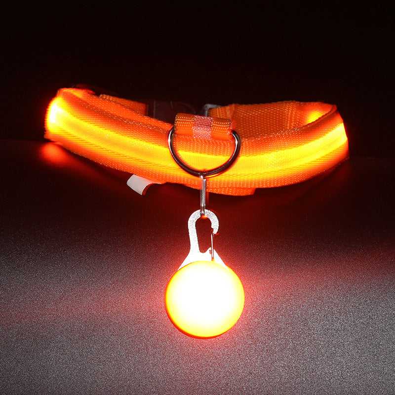 HKM-481107 Luminous Dog Collar with Three Flashing Modes in Multiple Colors