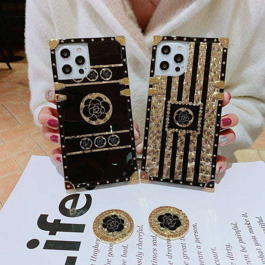 HKM-481363 Luxury Glitter Back Cover Case for Samsung with Rhinestones and TPU+PC Material