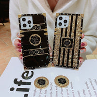 HKM-481363 Luxury Glitter Back Cover Case for Samsung with Rhinestones and TPU+PC Material