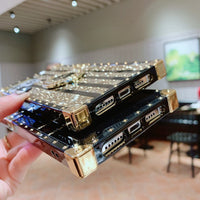 HKM-481363 Luxury Glitter Back Cover Case for Samsung with Rhinestones and TPU+PC Material