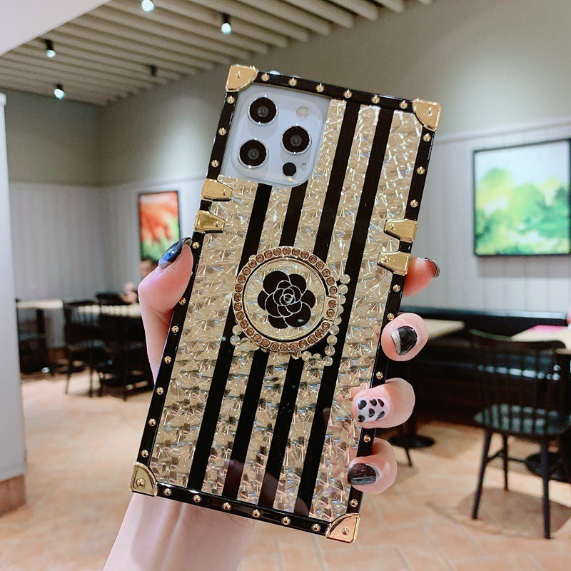 HKM-481363 Luxury Glitter Back Cover Case for Samsung with Rhinestones and TPU+PC Material