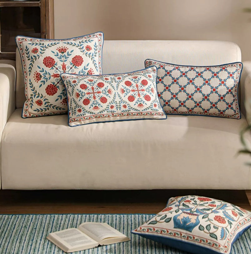 HKM-481555 American Retro Puno Pillow Sofa for Living Room, 30x50mm & 45x45mm Sizes Available