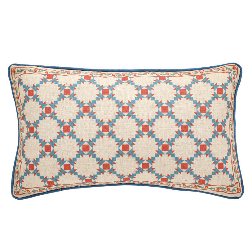 HKM-481555 American Retro Puno Pillow Sofa for Living Room, 30x50mm & 45x45mm Sizes Available