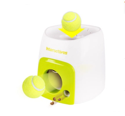 HKM-481619 Interactive Smart Pet Feeder and Reward Machine with Tennis Balls for Dogs and Cats