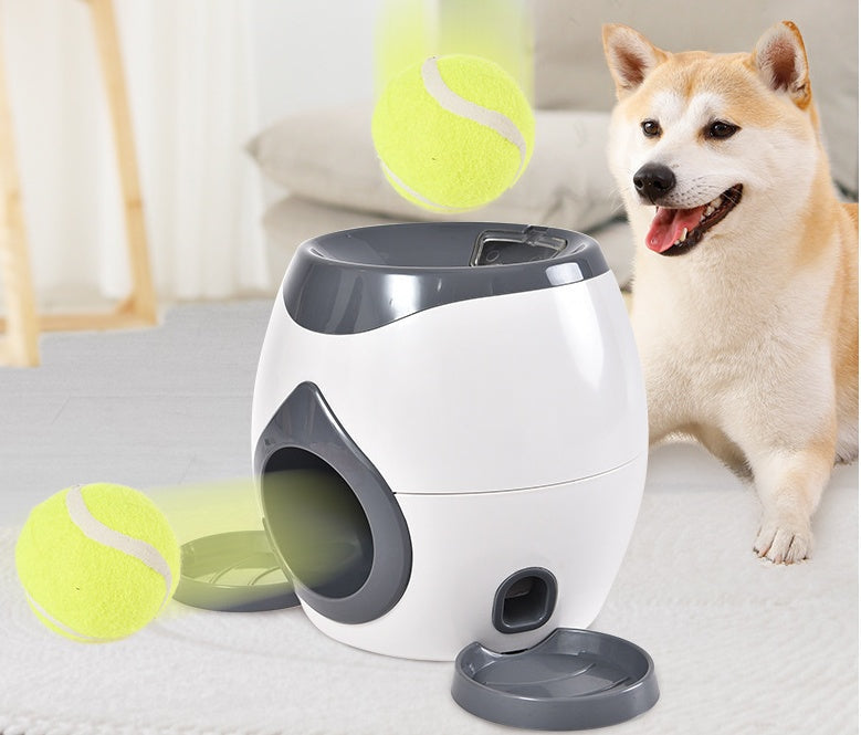 HKM-481619 Interactive Smart Pet Feeder and Reward Machine with Tennis Balls for Dogs and Cats