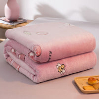 HKM-481683 Flannel Snowflake Velvet Blanket - Soft Fleece for All Seasons