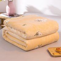 HKM-481683 Flannel Snowflake Velvet Blanket - Soft Fleece for All Seasons