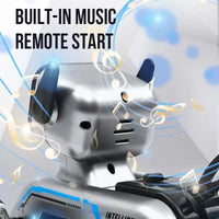 HKM-481683 Remote-Controlled Eight-Wheel Stunt Robot Dog with Gesture Control, LED Lights, and Music