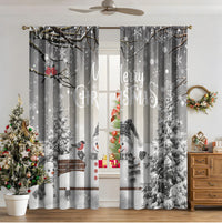 HKM-481811 3D Printed Christmas Curtains for Modern Spaces - Enhanced Sunshade, Polyester, Various Designs