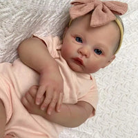 HKM-481939 Lifelike Silicone Reborn Baby Doll - Realistic Handmade Newborn Toy for Girls Ages 0-14 Years