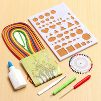 HKM-481939 Quilling Craft Kit with 24 Colors of Fine Paper, Tools, and Graphics Template
