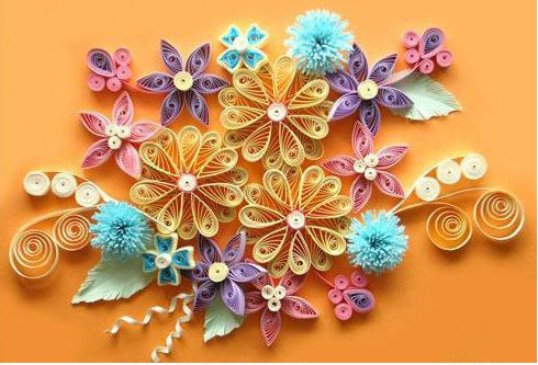 HKM-481939 Quilling Craft Kit with 24 Colors of Fine Paper, Tools, and Graphics Template