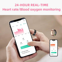 HKM-481939 Smart Health Tracking Ring for Fitness, Sleep, Heart Rate, and Blood Oxygen Monitoring - Waterproof & Comfortable Wear for Men and Women