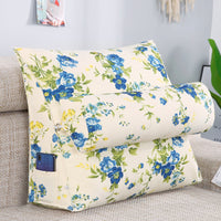 HKM-482067 Removable and Washable Bay Window Back Cushion with Floral Patterns and Headrest