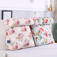 HKM-482067 Removable and Washable Bay Window Back Cushion with Floral Patterns and Headrest