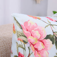 HKM-482067 Removable and Washable Bay Window Back Cushion with Floral Patterns and Headrest