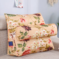 HKM-482067 Removable and Washable Bay Window Back Cushion with Floral Patterns and Headrest