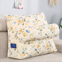 HKM-482067 Removable and Washable Bay Window Back Cushion with Floral Patterns and Headrest