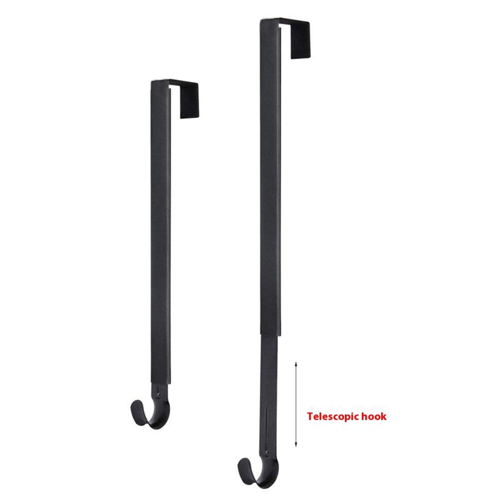 HKM-482067 Retractable Metal Door Hook for Christmas Decorations - Carbon Steel, 20kg Load Capacity