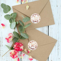 HKM-482131 Gold Foil White Paper Labels for Stylish Business Packaging - 500 Sheets