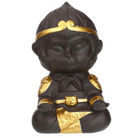 HKM-482195 Chinese Purple Clay Kung Fu Tea Pet Monkey King Decoration for Home and Tea Tray