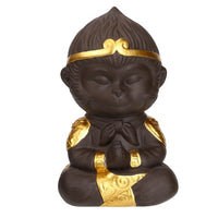 HKM-482195 Chinese Purple Clay Kung Fu Tea Pet Monkey King Decoration for Home and Tea Tray