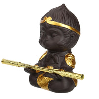 HKM-482195 Chinese Purple Clay Kung Fu Tea Pet Monkey King Decoration for Home and Tea Tray