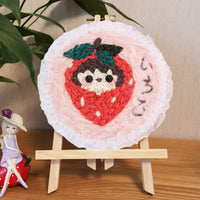 HKM-482259 DIY Embroidery Material Kit - Boyfriend, Girlfriend, Pineapple, Strawberry, and Apple Patterns with Stretch Options