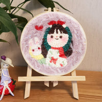 HKM-482259 DIY Embroidery Material Kit - Boyfriend, Girlfriend, Pineapple, Strawberry, and Apple Patterns with Stretch Options