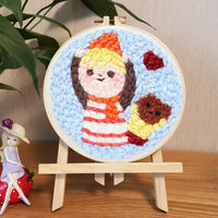 HKM-482259 DIY Embroidery Material Kit - Boyfriend, Girlfriend, Pineapple, Strawberry, and Apple Patterns with Stretch Options