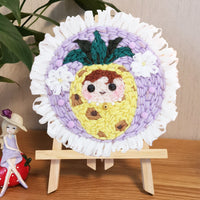 HKM-482259 DIY Embroidery Material Kit - Boyfriend, Girlfriend, Pineapple, Strawberry, and Apple Patterns with Stretch Options