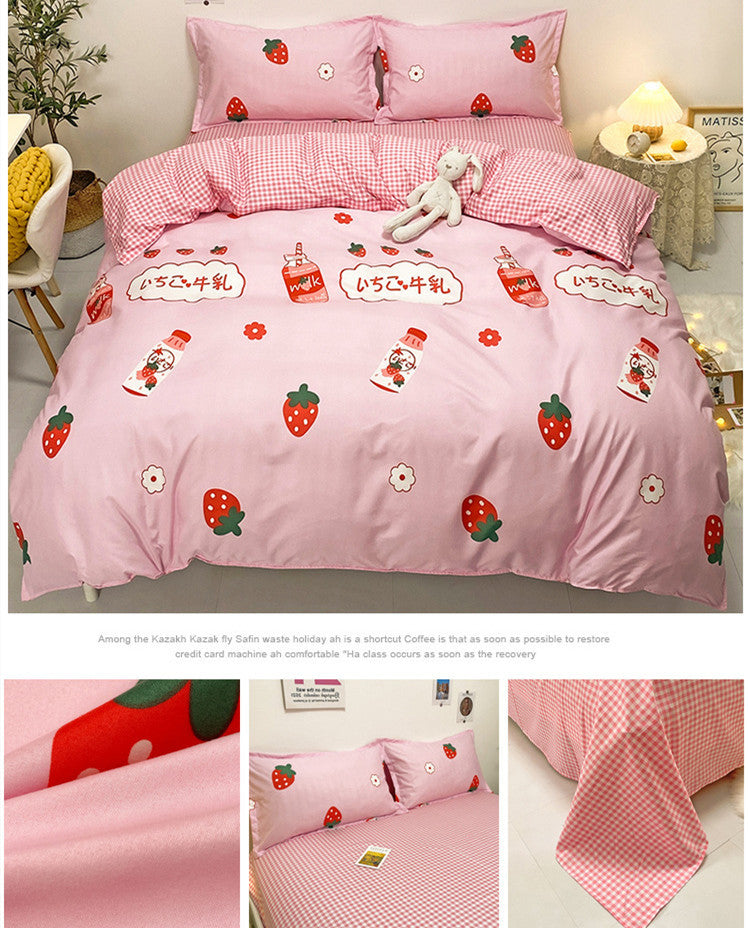 HKM-482259 Pure Cotton Sweet Twill Quilt Cover Bedding Set in Various Sizes
