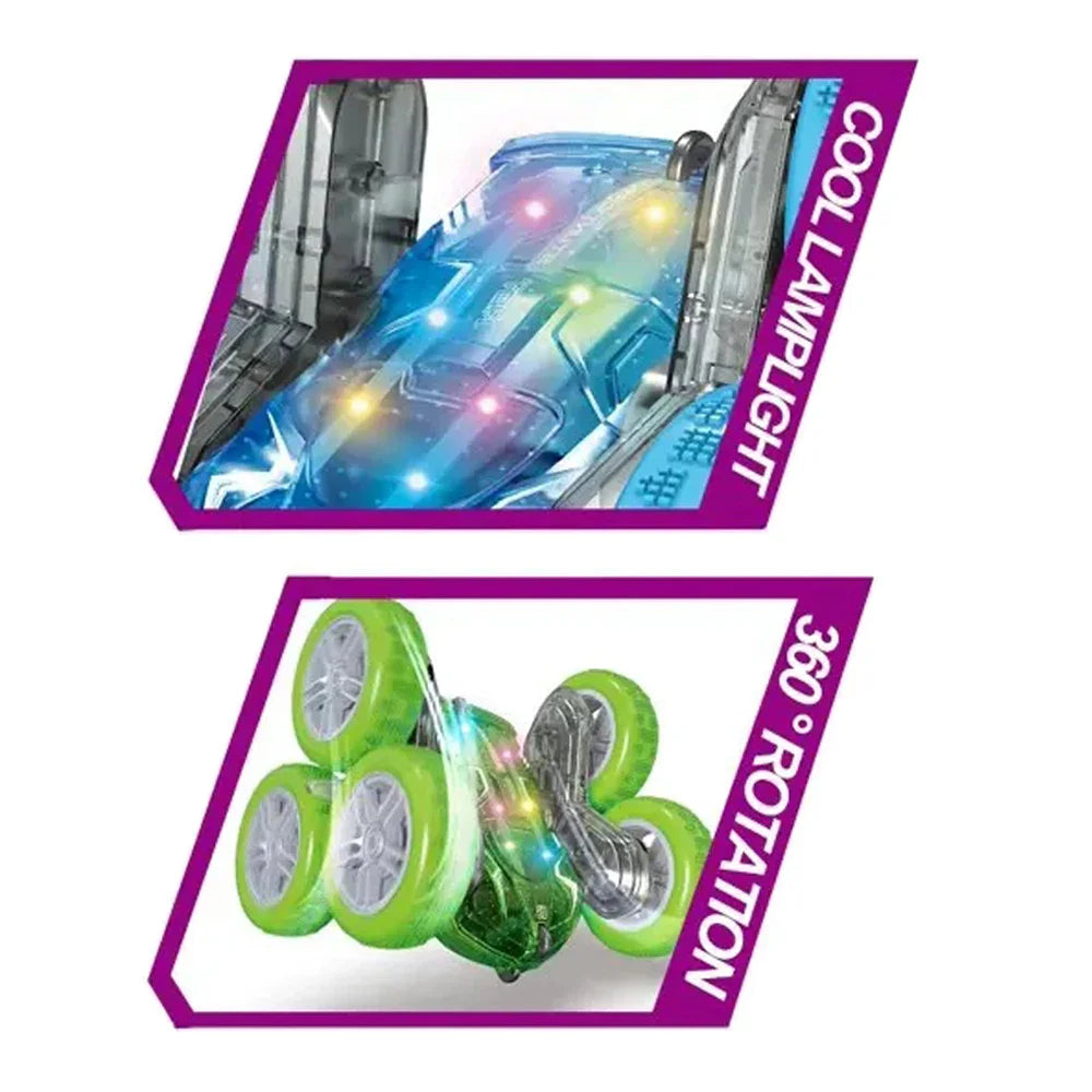 HKM-482259 Six-Wheel 2.4G Remote Control Stunt Car with 360° Rotation for Kids, Indoor and Outdoor Fun
